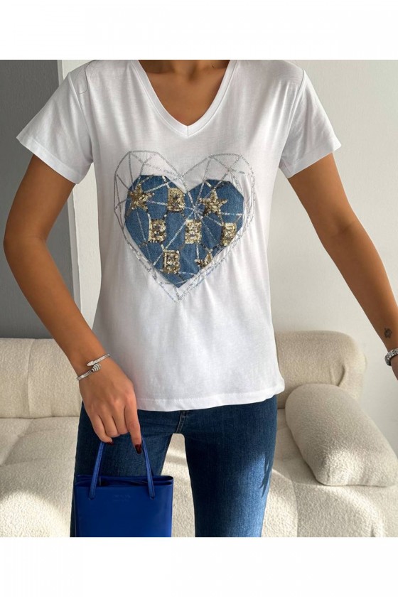 Kadın v Yaka Nakışlı Pullu...